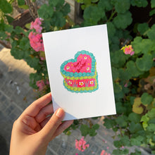 Load image into Gallery viewer, Happy Birthday Heart Cake Card