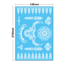 Load image into Gallery viewer, White Henna Temporary Tattoos