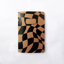 Load image into Gallery viewer, Groovy Check Hand Stamped Notebook