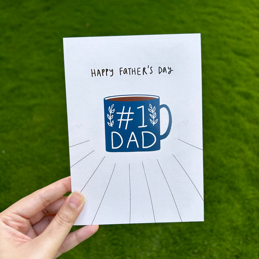 Number One Dad - Father's Day Card