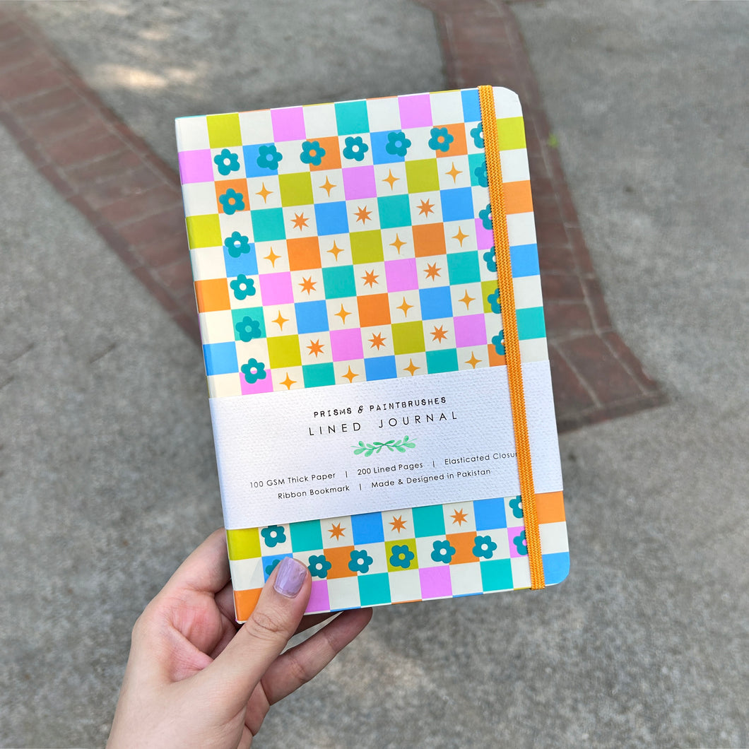 Check Sparkles Lined Journal