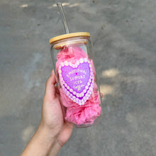 Load image into Gallery viewer, Emotional Support Iced Coffee Glass Tumbler
