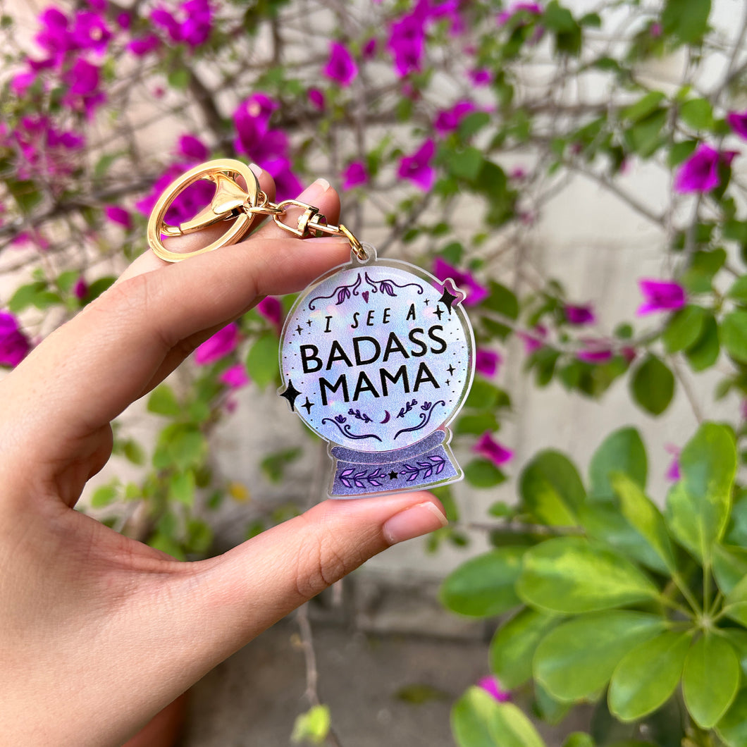 Badass Mama Acrylic Keychain