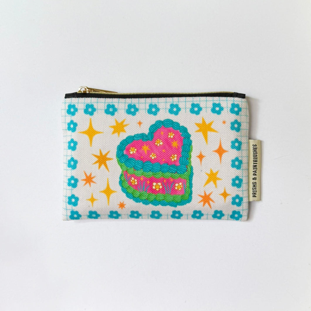 Starry Pastel Cake Small Zipper Pouch
