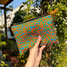 Load image into Gallery viewer, Orange Summer Zipper Pouch
