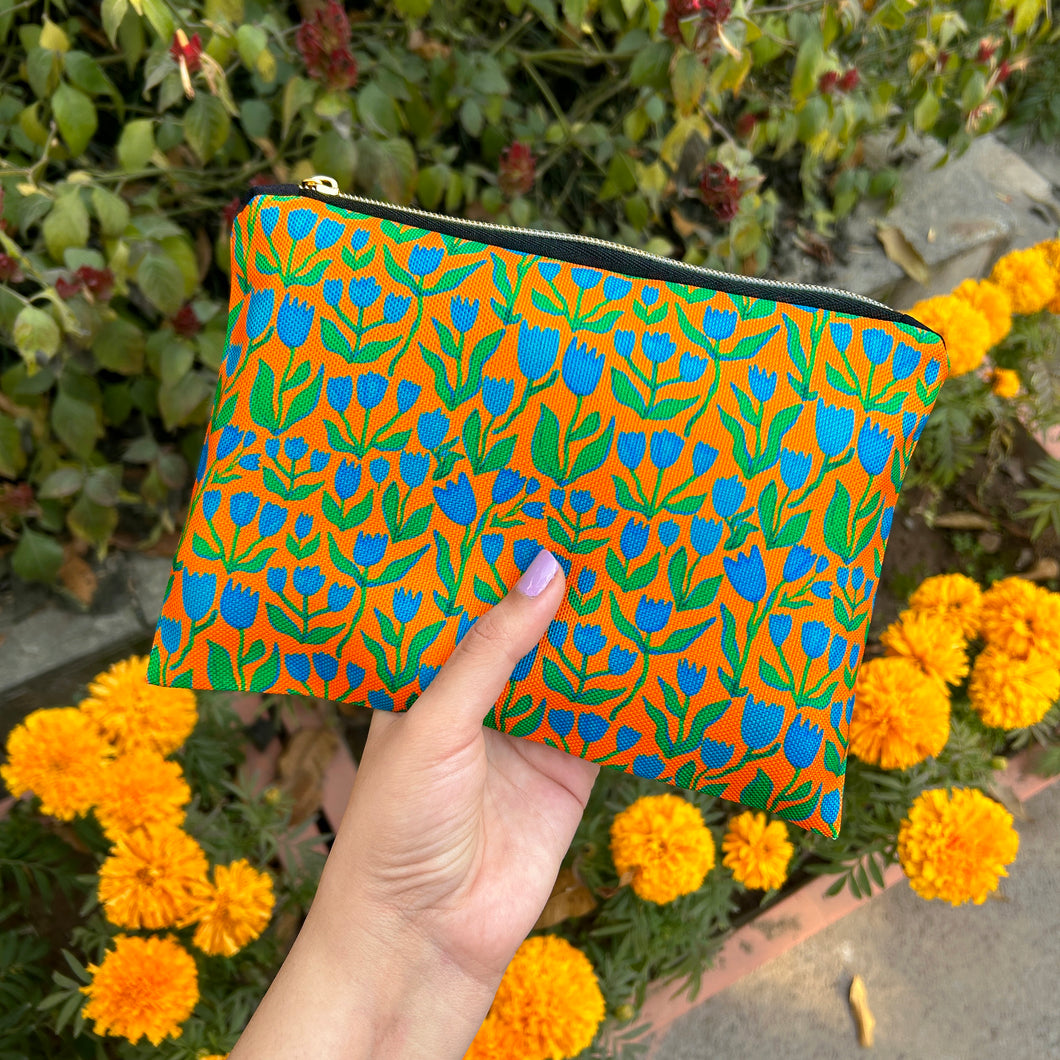 Orange Summer Zipper Pouch