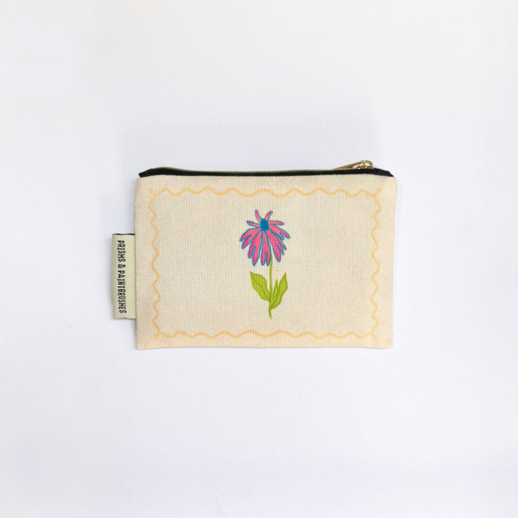 Enchanted Wood Flower Small Zipper Pouch