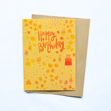 Load image into Gallery viewer, Happy Birthday Cupcakes and Flowers Card
