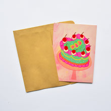 Load image into Gallery viewer, Happy Birthday Bento Heart Cake Card
