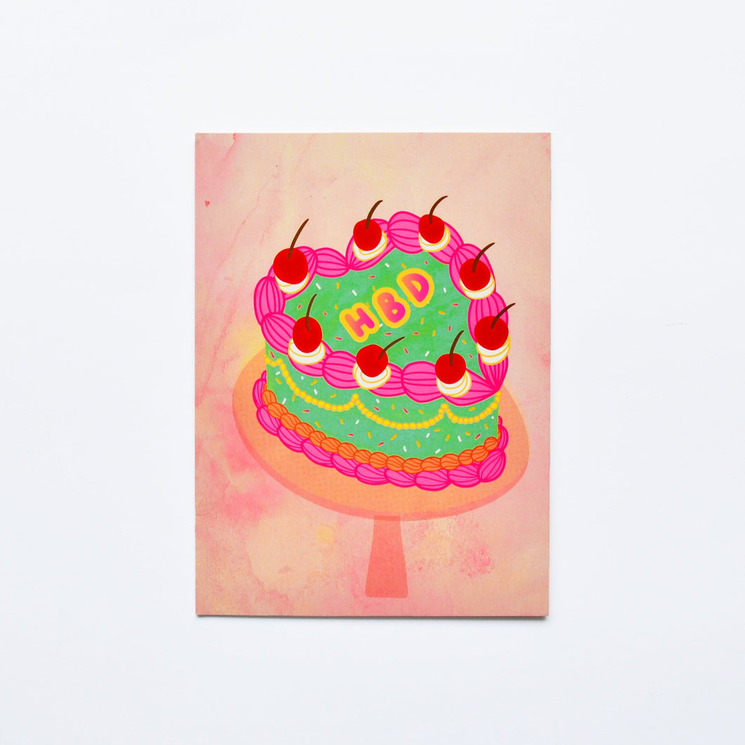 Happy Birthday Bento Heart Cake Card