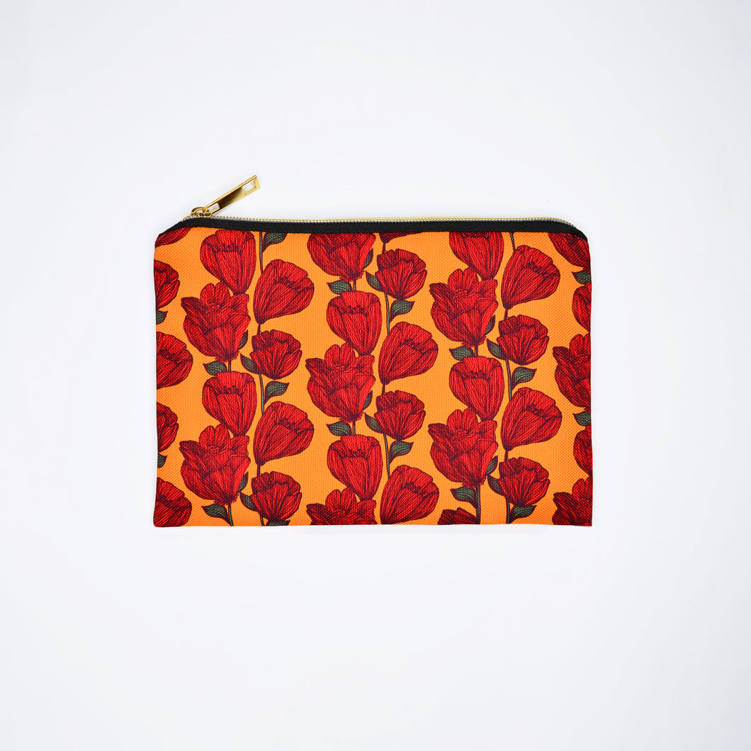 Poppy Fields Zipper Pouch