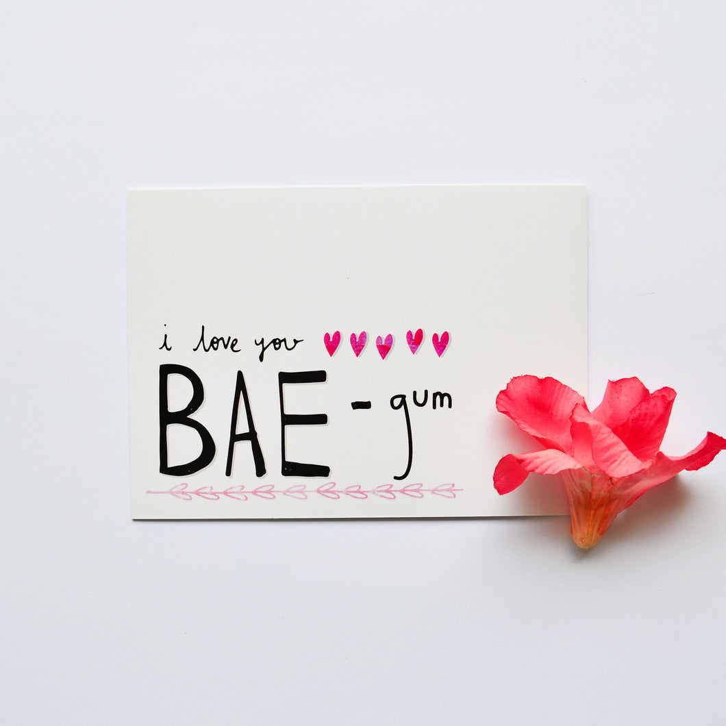 I Love You Baegum Card